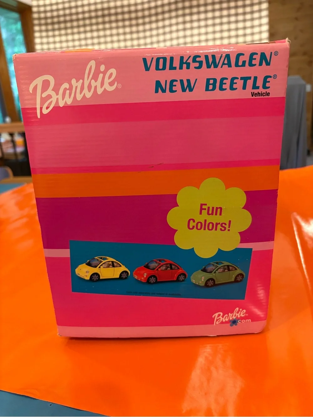 Barbie 2002 Lime Green Volkswagen New Beetle Play Car
